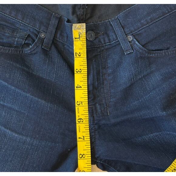 7 For All Man Kind Dojo Jeans Women's Dark Wash Flare Low Rise Size 27 - Picture 5 of 10